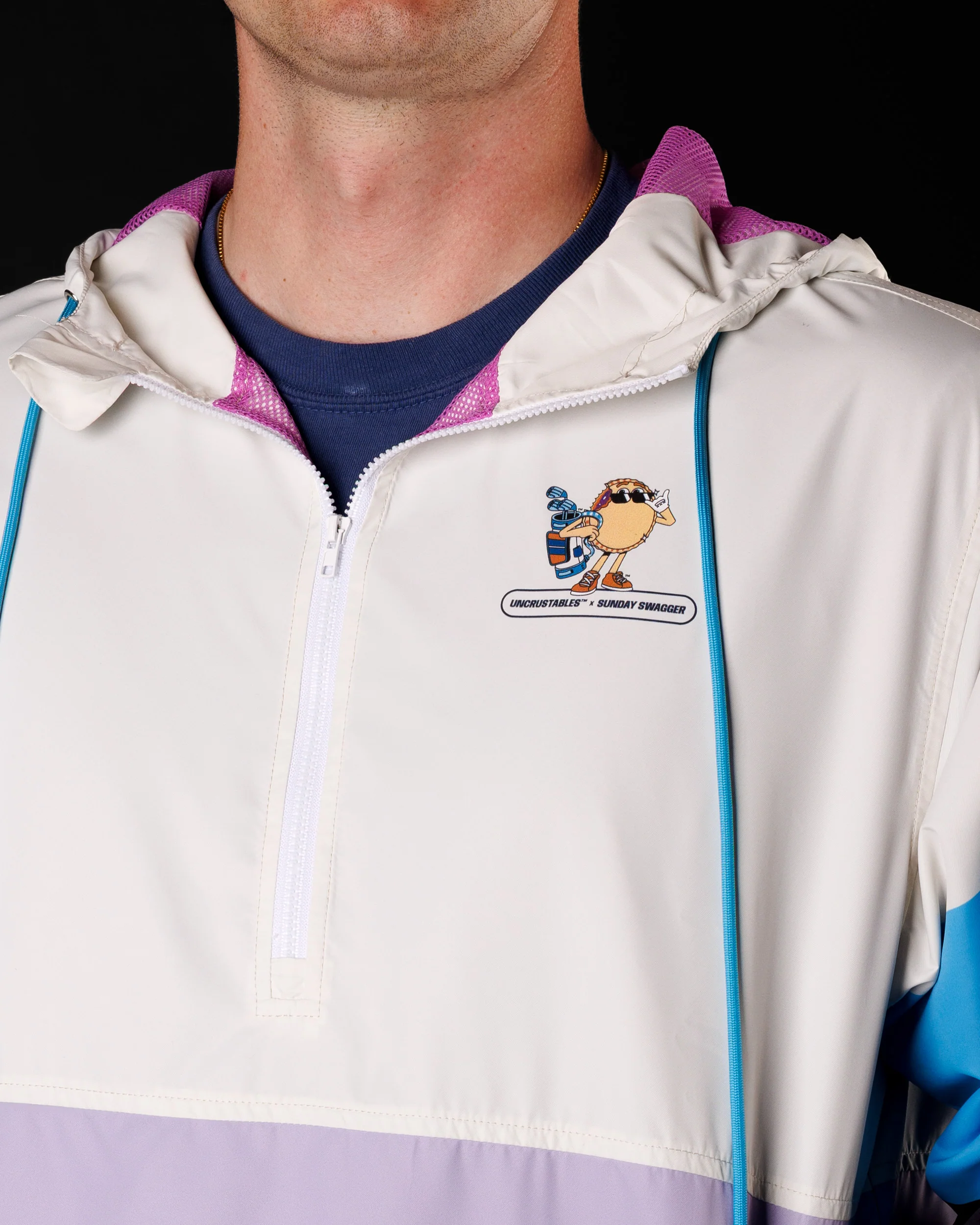 Bogey Berry | Uncrustables™ Men's Q-Zip Jacket - Image 3