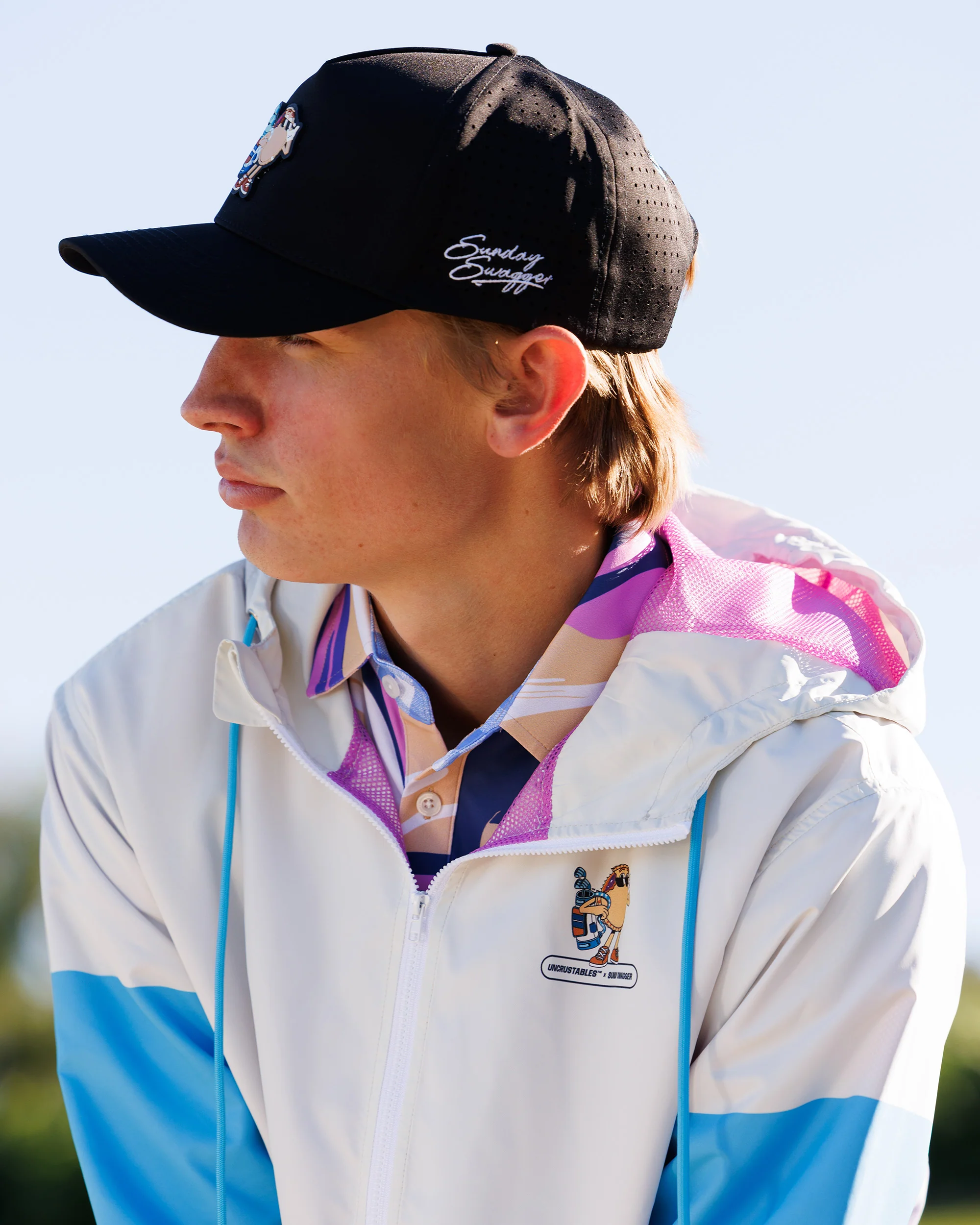 Bogey Berry | Uncrustables™ Men's Q-Zip Jacket - Image 4