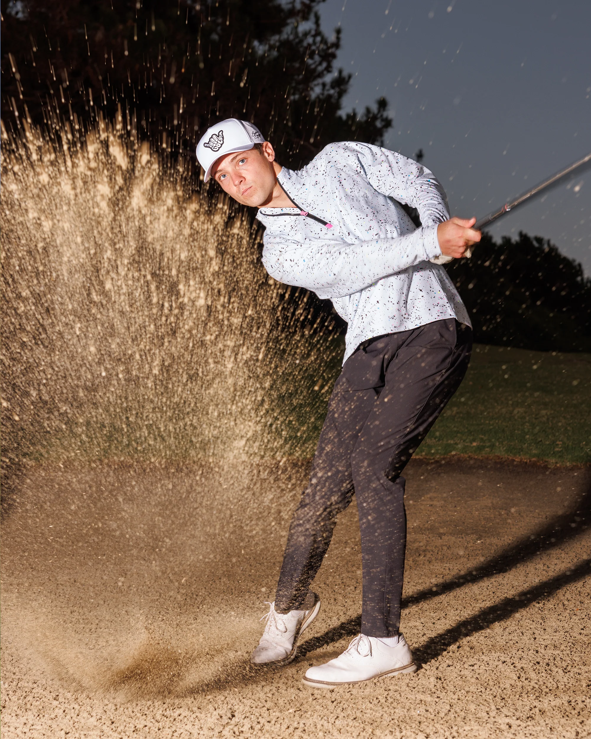 Men's Performance Q-Zip - Splatter - Image 2