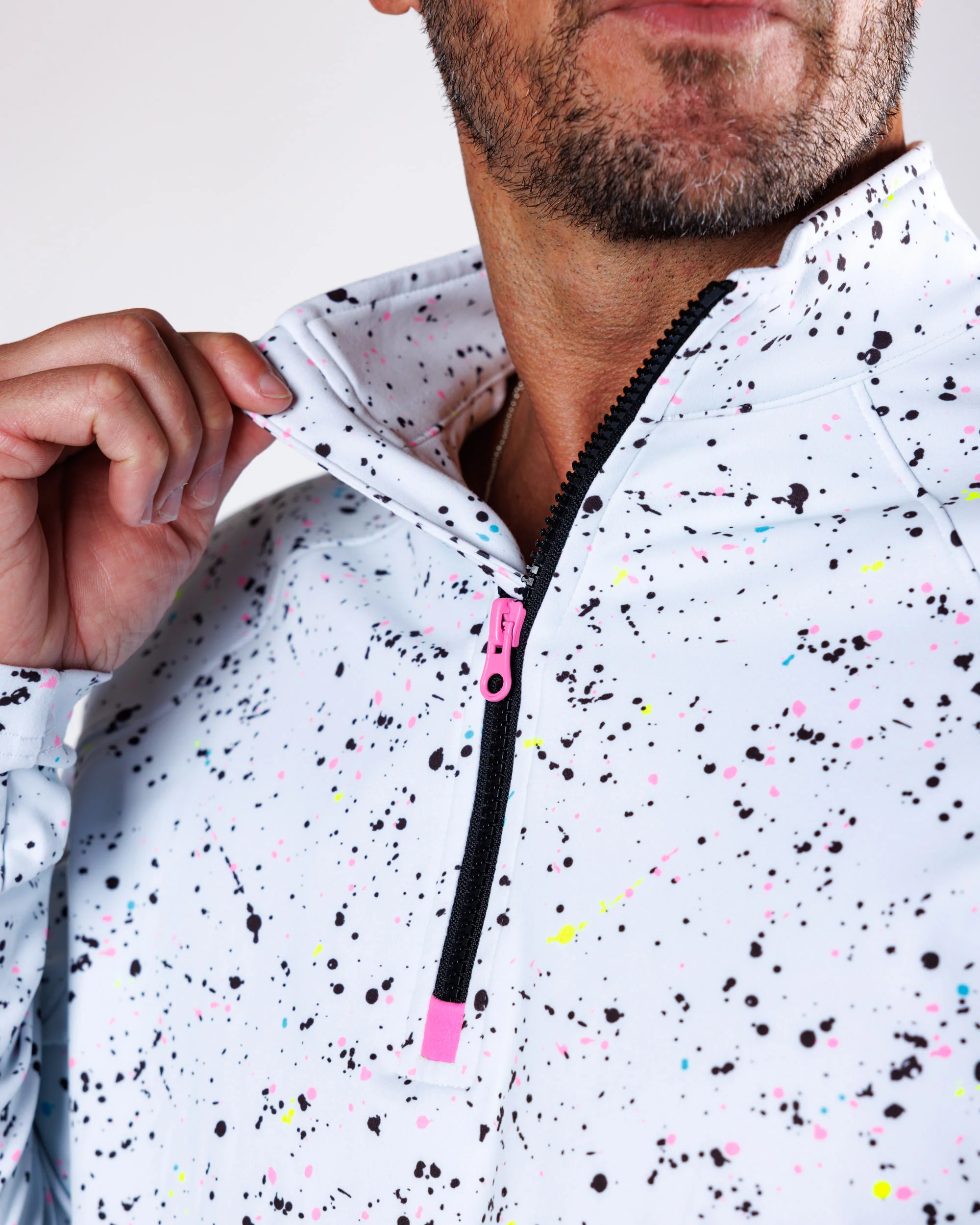 Men's Performance Q-Zip - Splatter - Image 5