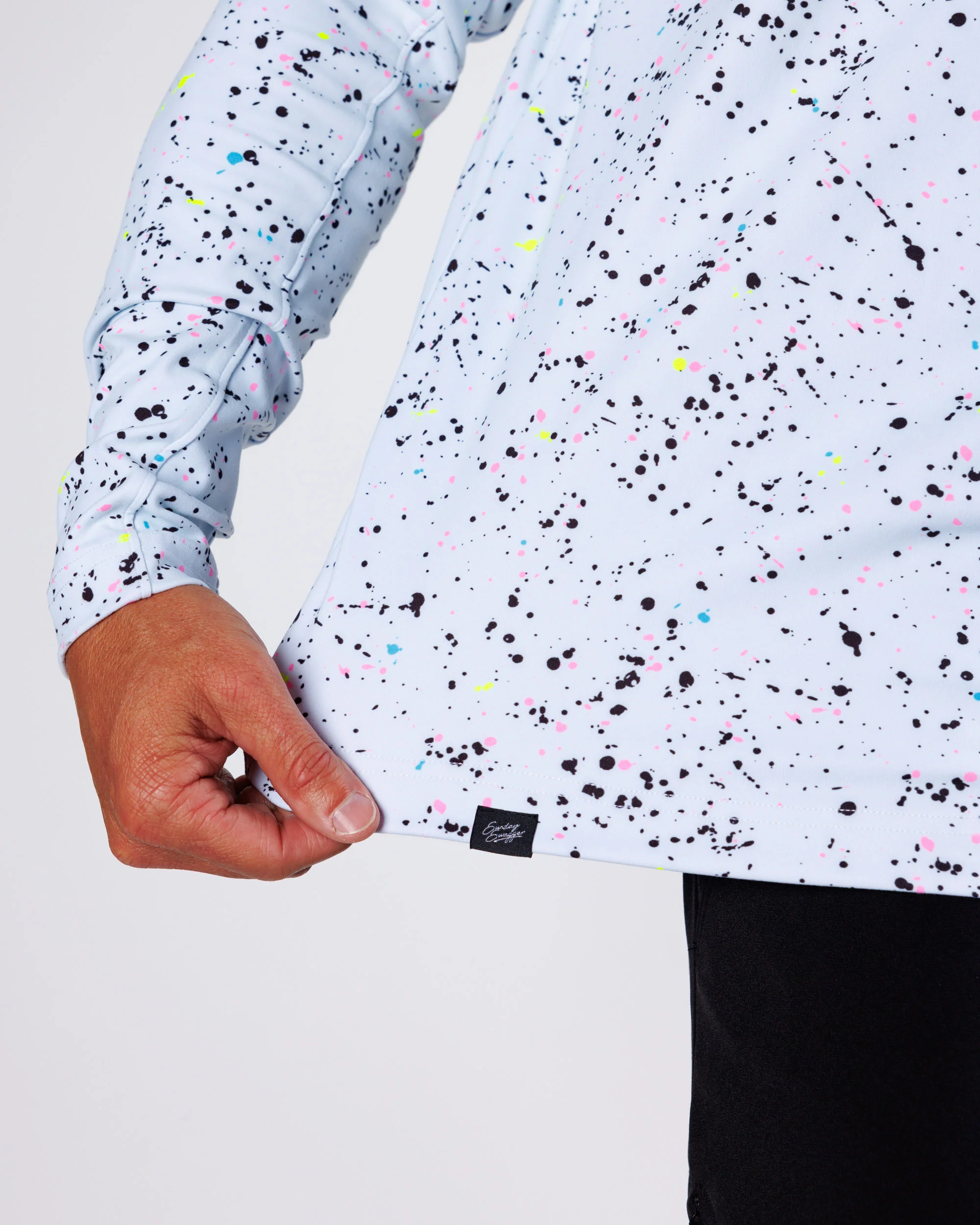 Men's Performance Q-Zip - Splatter - Image 7