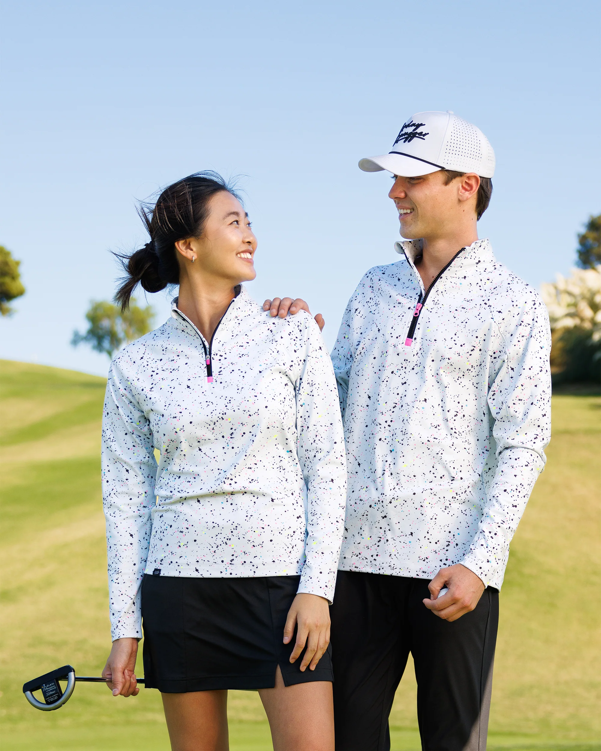 Men's Performance Q-Zip - Splatter - Image 8