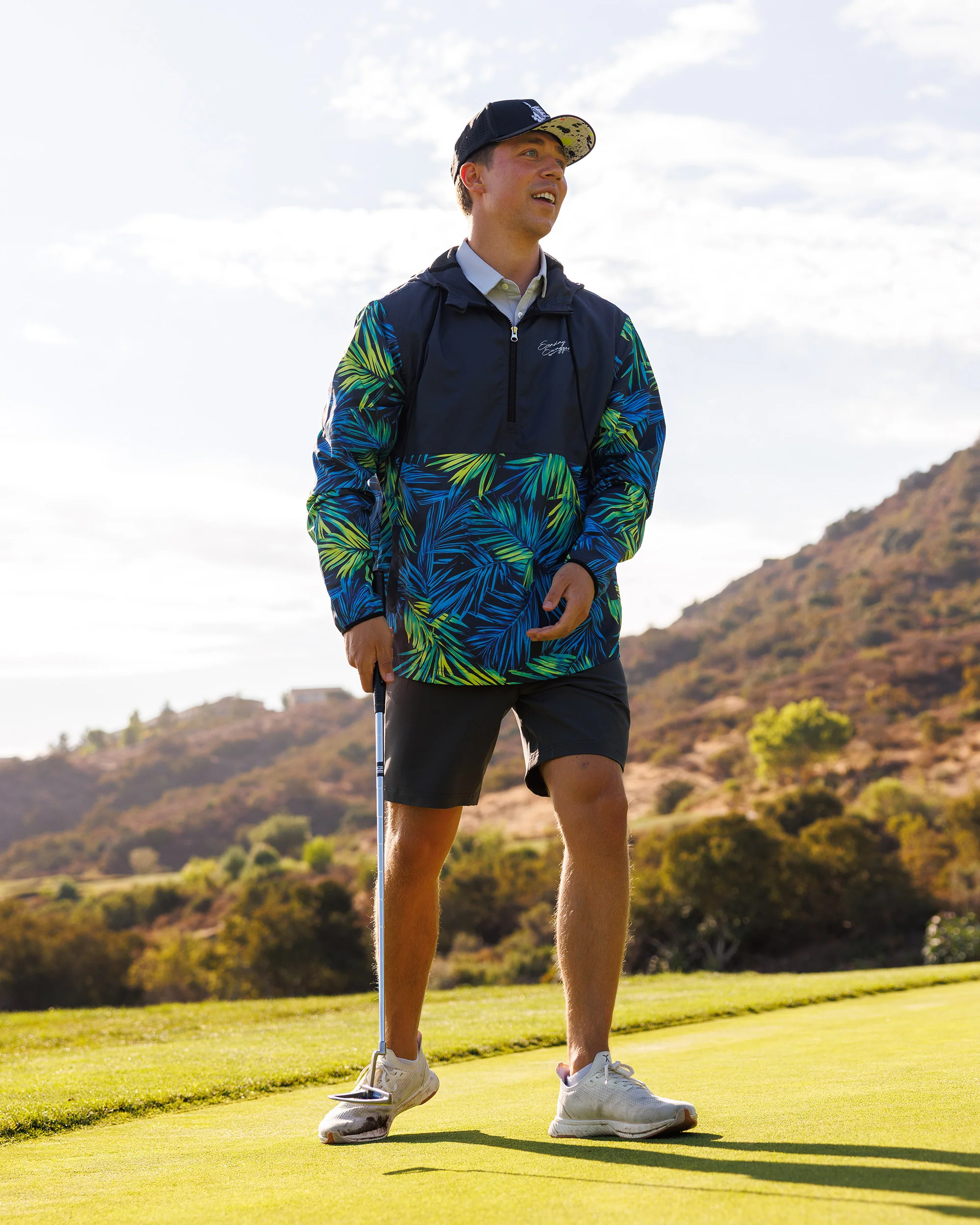 Men's Q-Zip Windbreaker Jacket - Bahama Breeze - Image 2