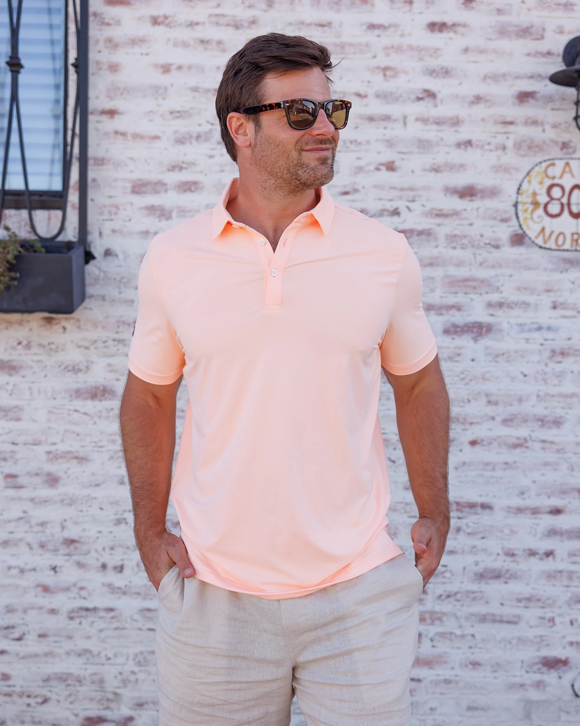 Weekday Polo - Peach - Image 4