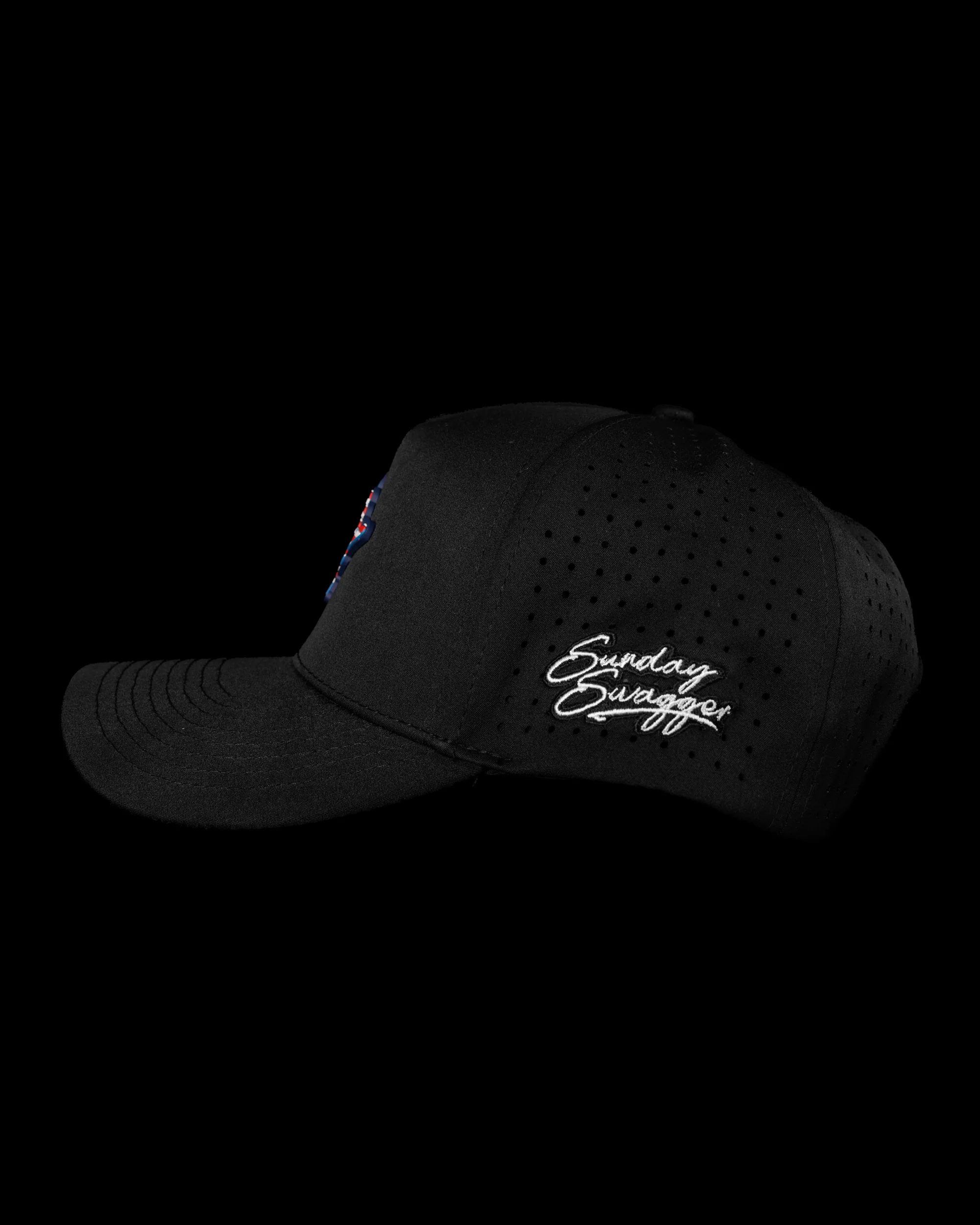 Stars and Stripes Snapback Hat - Black - Image 5