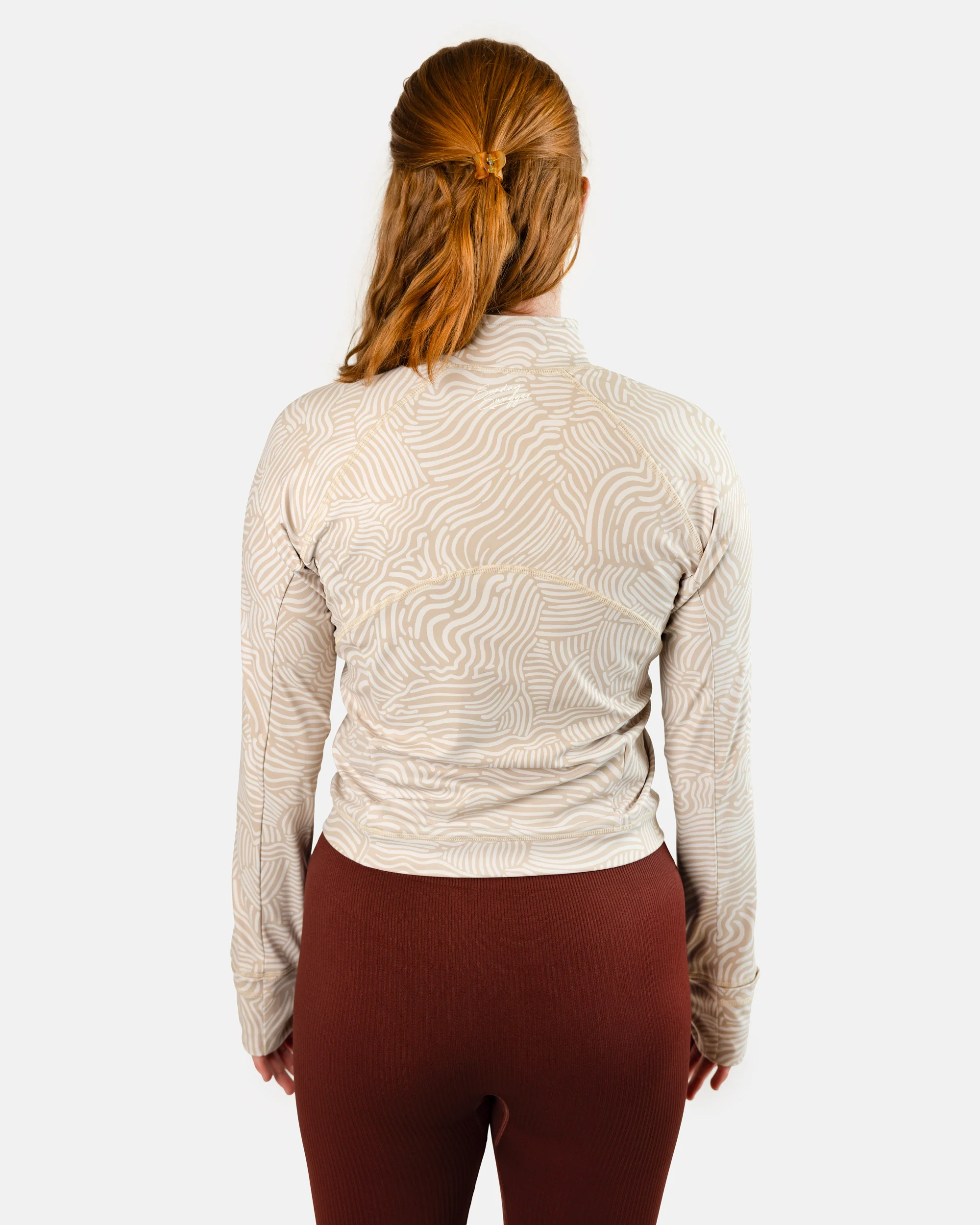 Women's Crop Q-Zip - Latte - Image 9